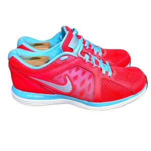 red nike running trainers